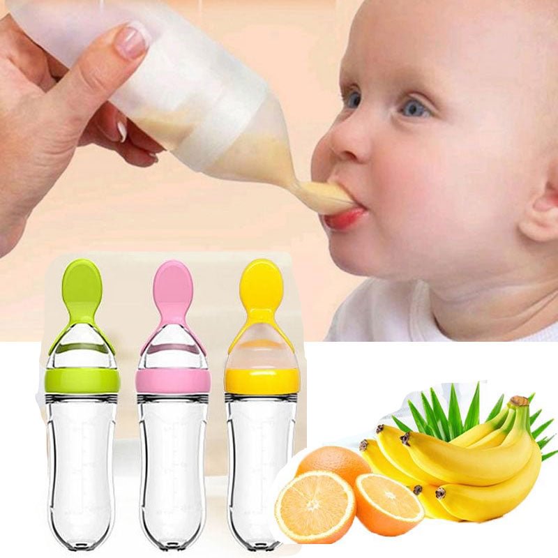 Baby Spoon Bottle Feeder Dropper Silicone Spoons for Feeding - vzzhome