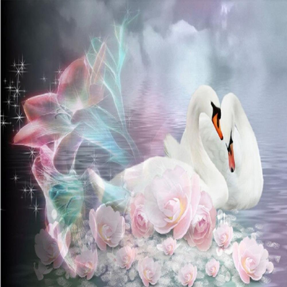 Full Round Diamond Painting Swan (40*30cm)