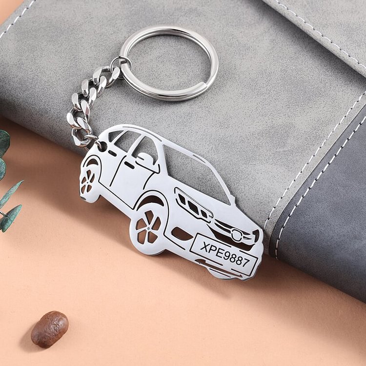 Personalised Honda CR-V Car with Custom Name Number Plate Keychain