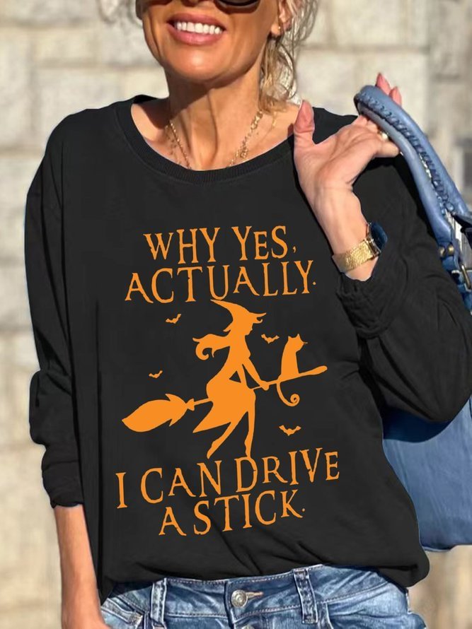 I Can Drive A Stick Printed Women's Sweatshirt