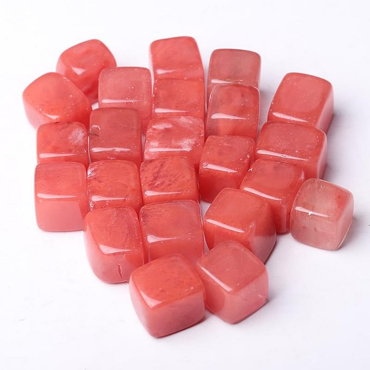 0.1kg Red Melting bulk tumbled stone Cubes Crystal wholesale suppliers