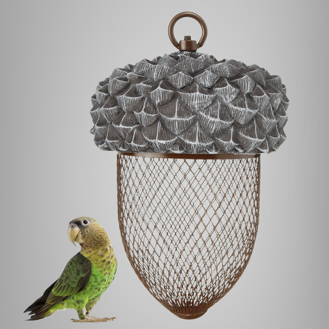 Metal Nut-Shaped Hanging Bird Feeder Cage - vzzhome
