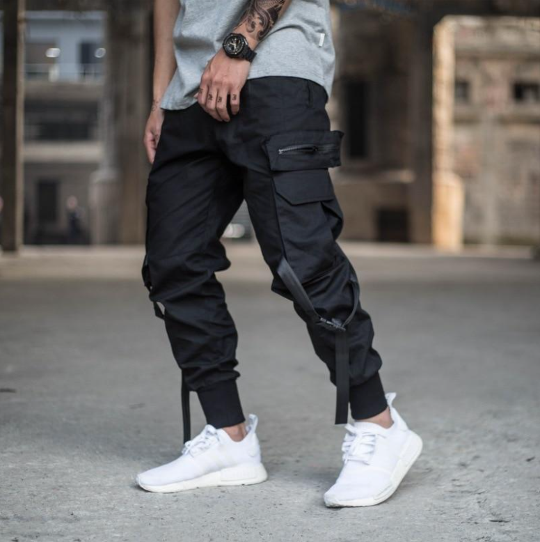 Streamer Straps Black Pants / Techwear Club / Techwear