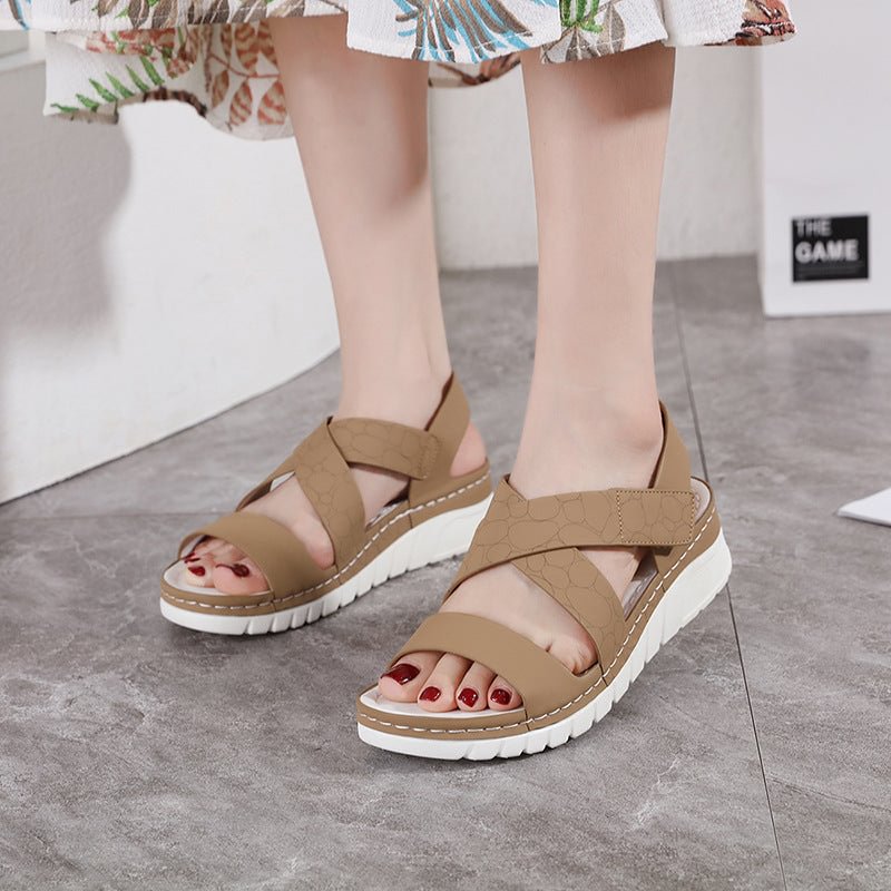 Lightweight Comfortable Velcro Non-Slip Flat Sandals
