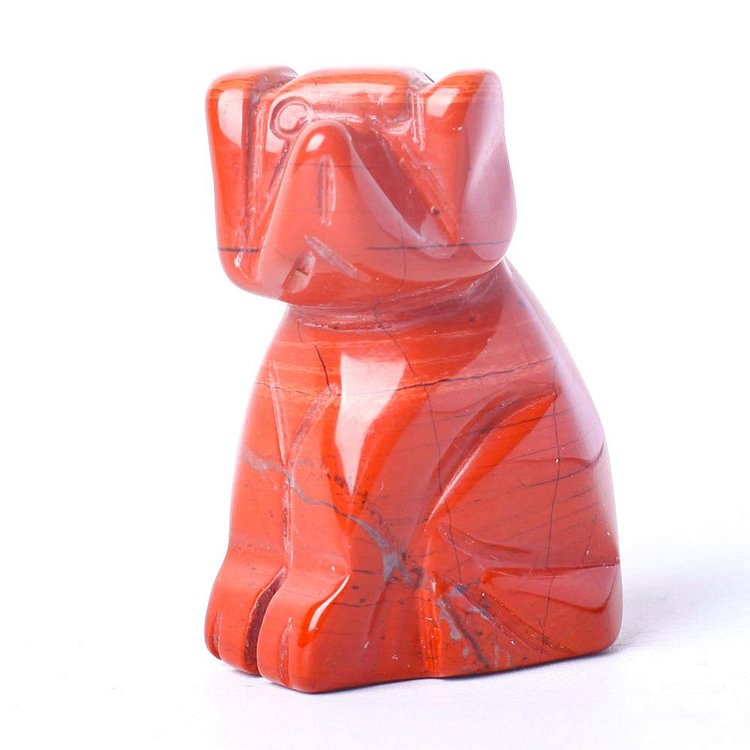 1.5" Red Jasper Dog Figurine Crystal Carvings Animal Bulk Crystal wholesale suppliers