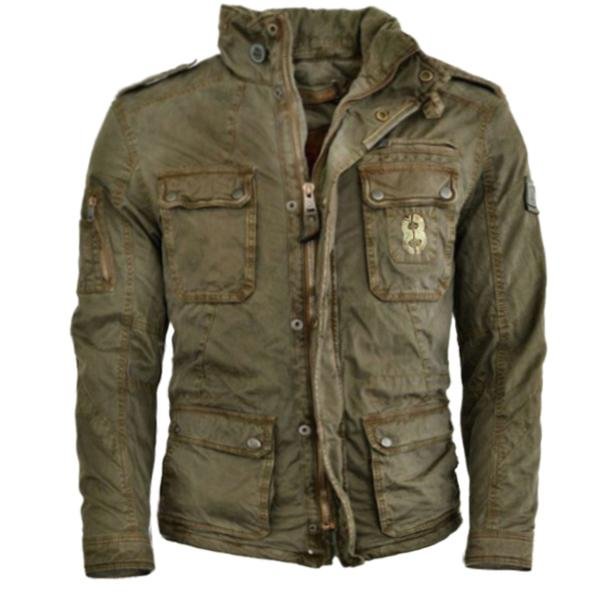Mens Outdoor Distressed Military Jacket / [viawink] /