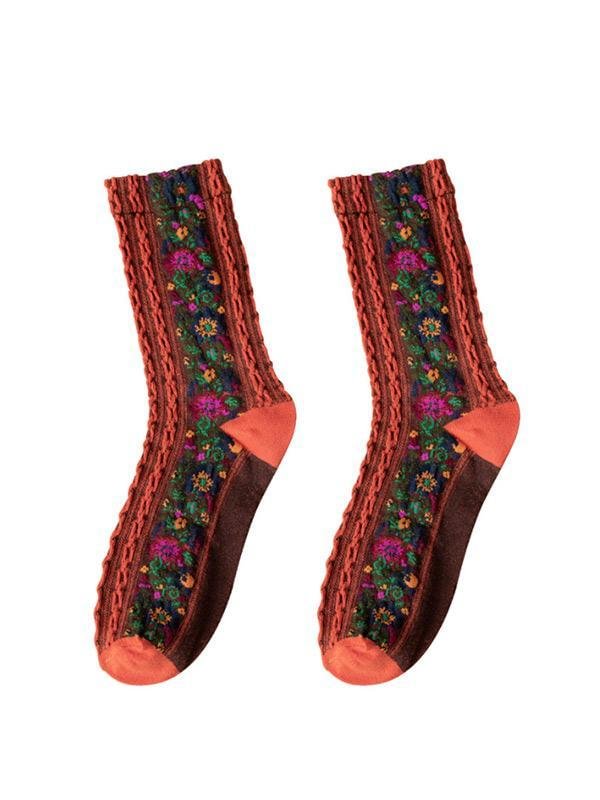 Women's Vintage Palace Ethnic Style Socks-Mayoulove