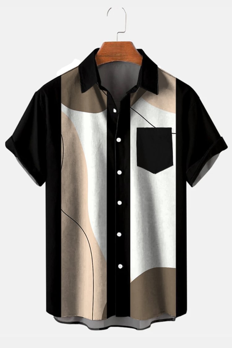 Tiboyz Art Colorblock Short Sleeve Shirt