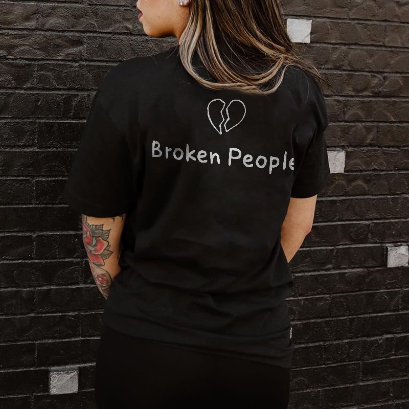 Broken People Printed Women's T-shirt - Krazyskull