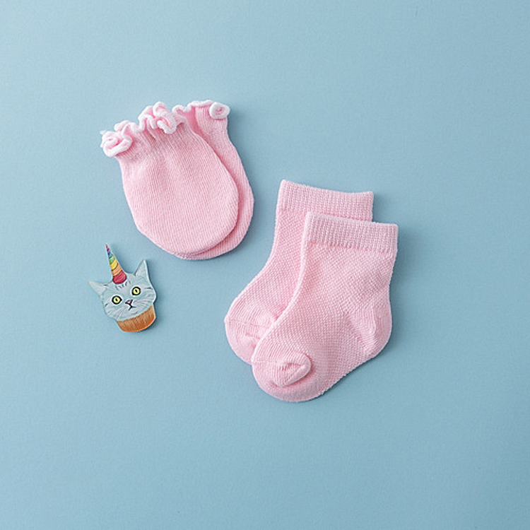  Newborn Pink Or Blue Gloves Socks Set Reborn Accessories for 20-22 Inches Dolls - Reborndollsshop.com®-Reborndollsshop®