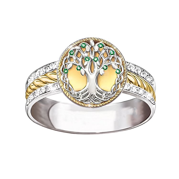 For Mom - S925 Mother is the Family Root Life Tree Ring 