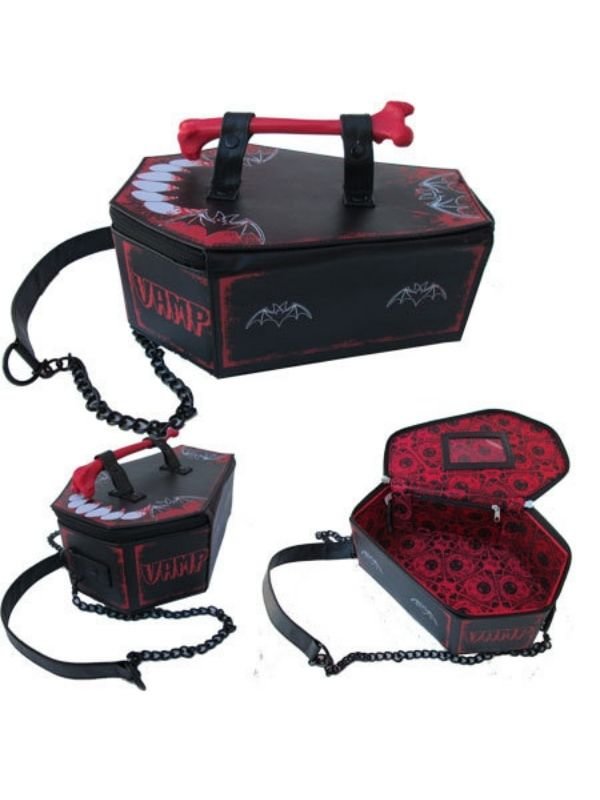 Punk Fashion PU Chains Skull Box Bag