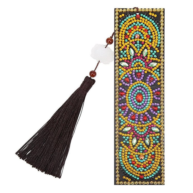 DIY Special Shaped Diamond Painting Creative Leather Tassel Bookmark Gift