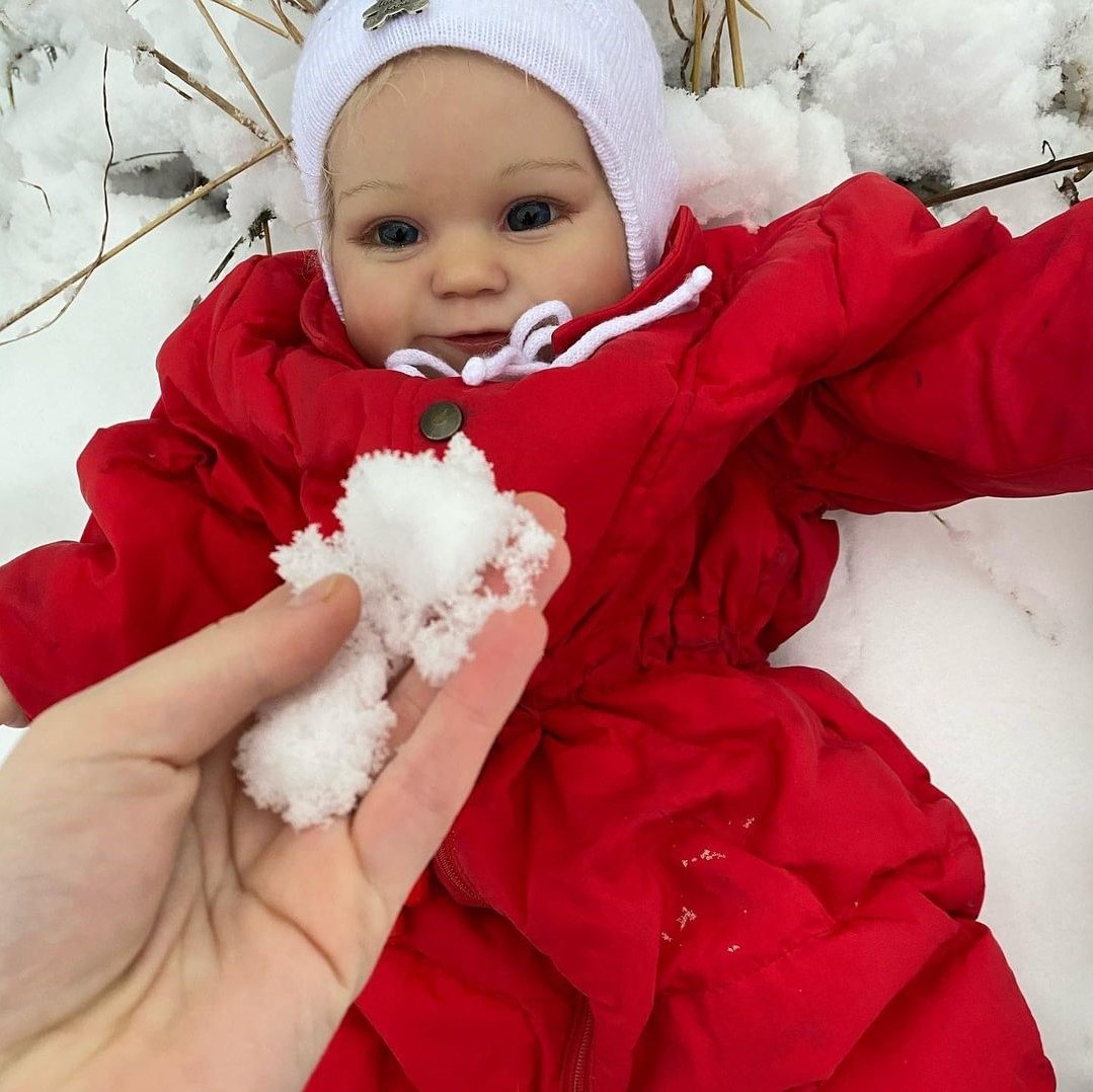 [Christmas Specials]Realistic Newborn Baby Doll 20" Lifelike Awake Reborn Baby Girl Soft Cloth Body Doll