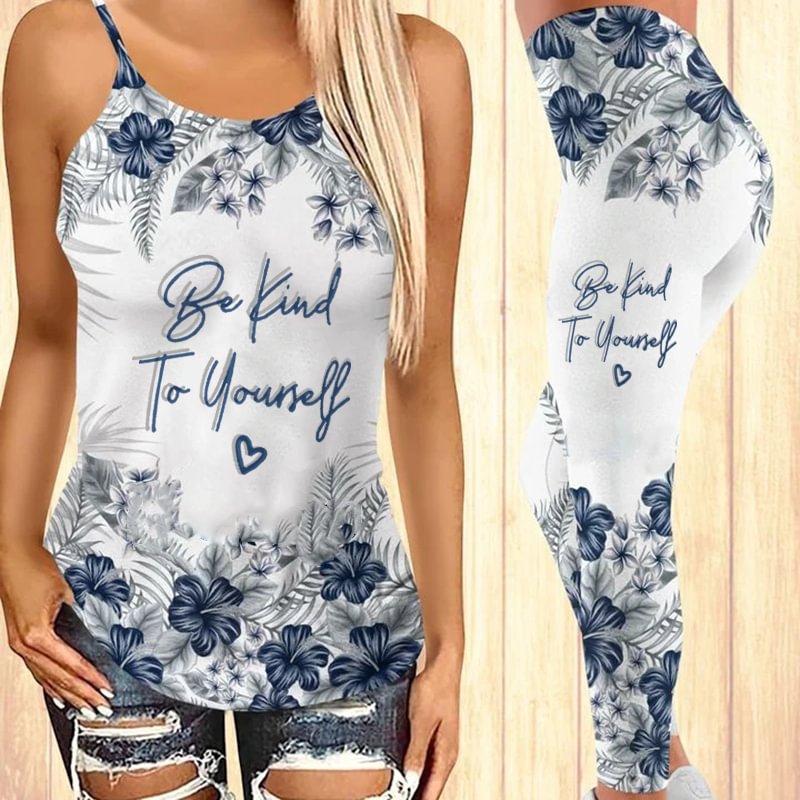 Sexy printed comfortable sweat-absorbent yoga suit