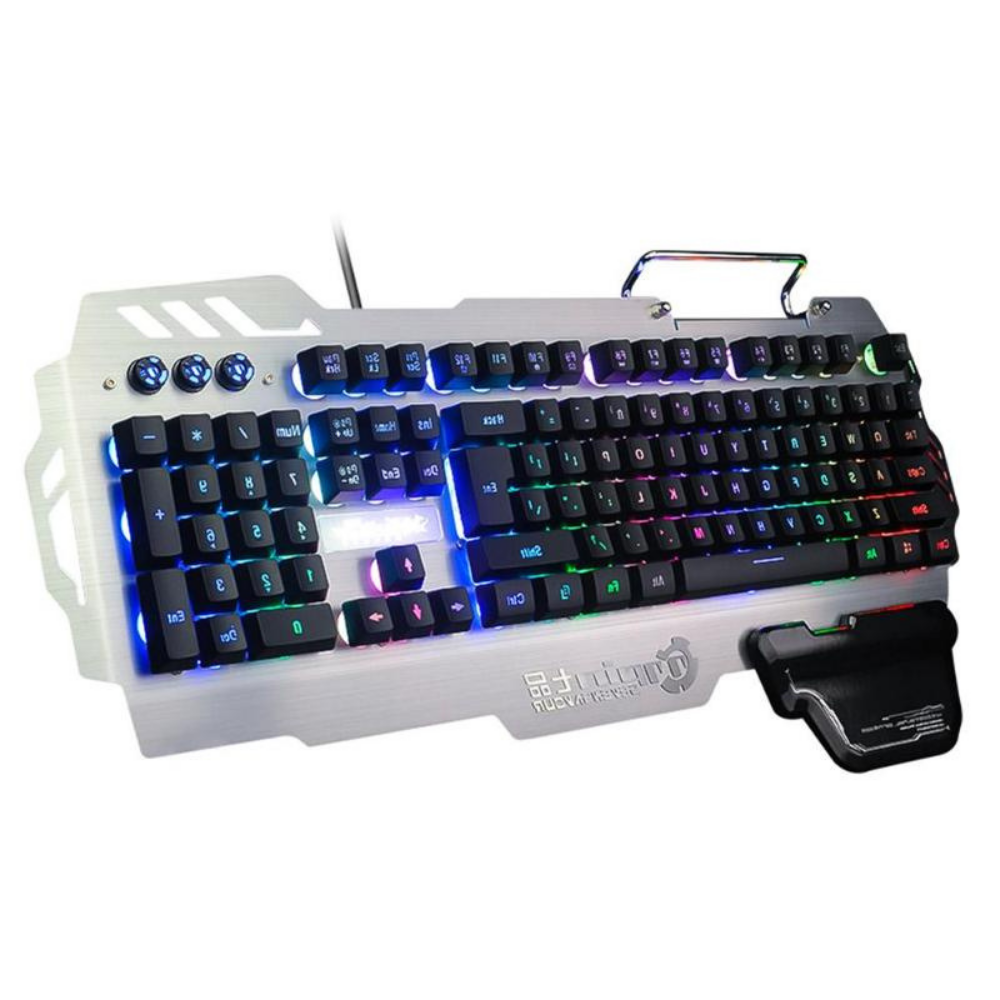Premium Light Up PC RGB White Gaming Keyboard - vzzhome