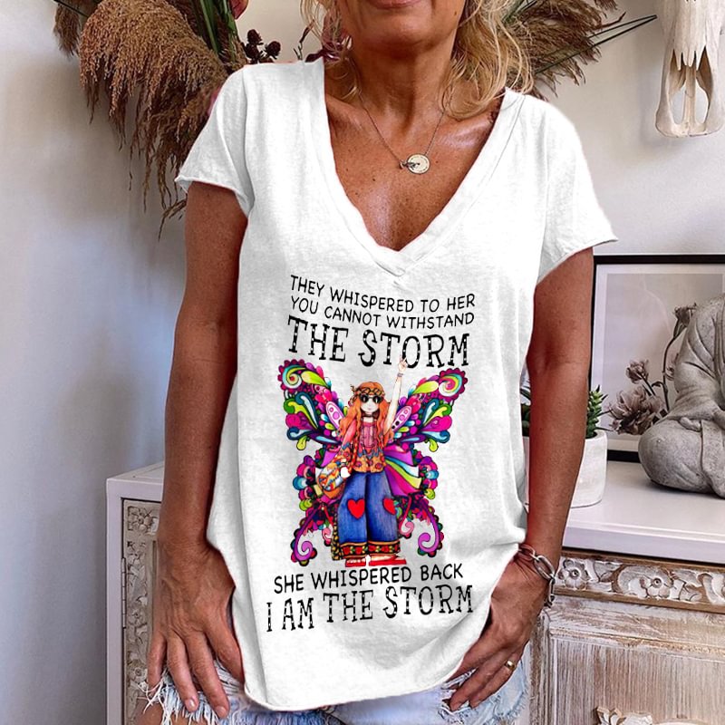 She Whispered Back I Am The Storm Butterfly Graphic Tees