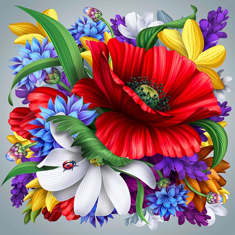 Flower - Special Shaped Diamond Painting - 30*30CM