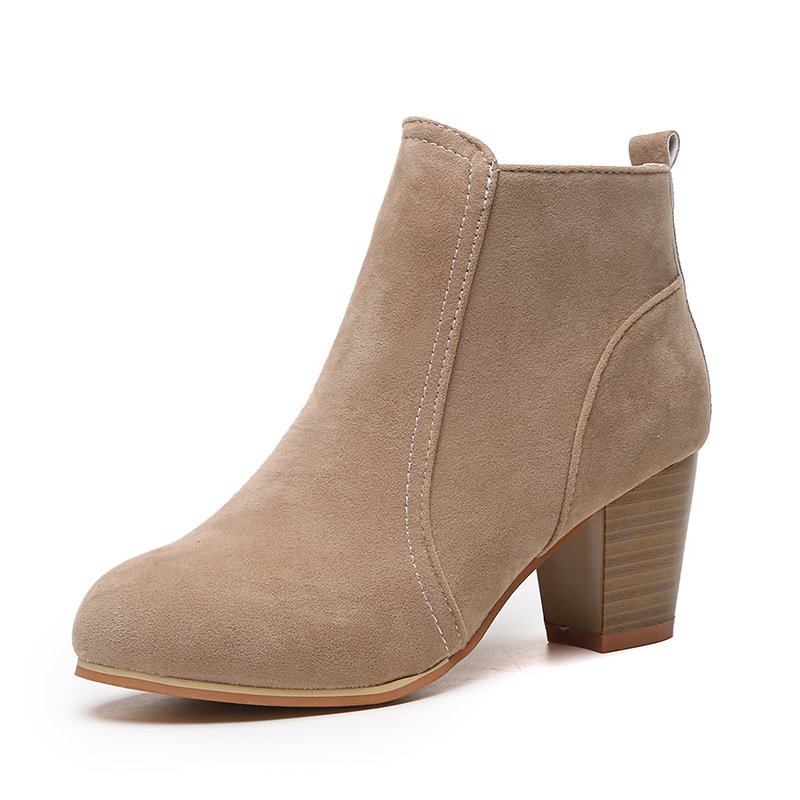 Low Heel For Women With Thick With Women's Boots And Ankle Boots Single Boots Women's Shoes Tide - vzzhome