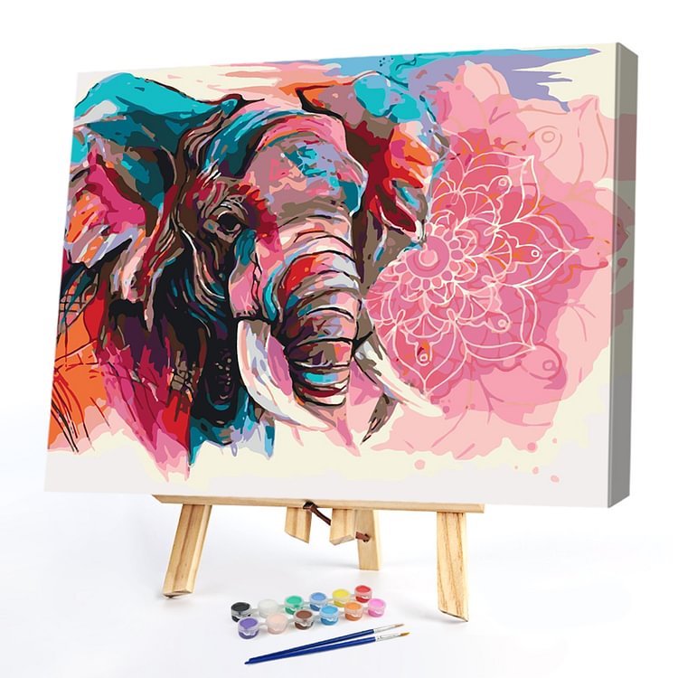 40x50cm - Paint By Numbers Color Elephant