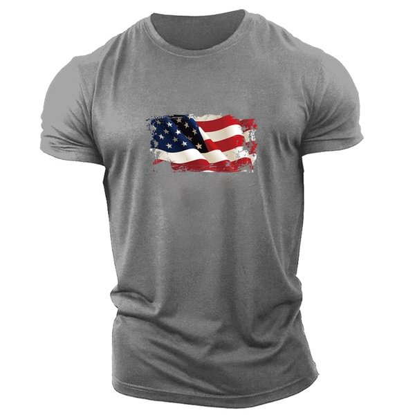 Men's Sports Flag Print Short Sleeve T-Shirt / [viawink] /