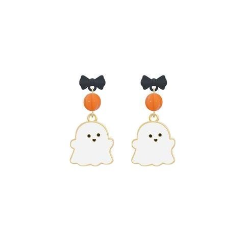 Cute Black and White Ghost Earrings
