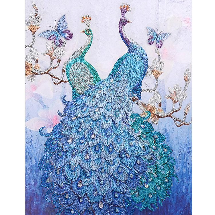 Peacock - Special Shaped Drill Diamond Painting - 40x50cm(Canvas)