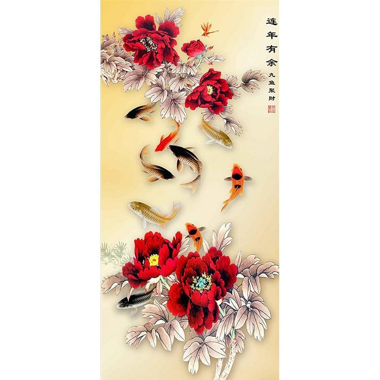 Five Flavored Fish - Square Drill Diamond Painting - 30x50cm(Canvas)