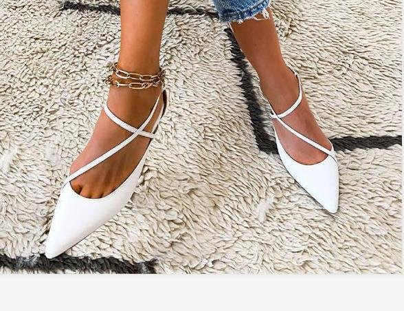 Fashion Cross Straps Pointed Pumps Strap High Heels - vzzhome