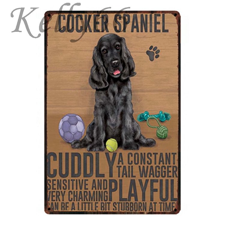 Cocker Spaniel Dog- Vintage Tin Signs - 20*30CM