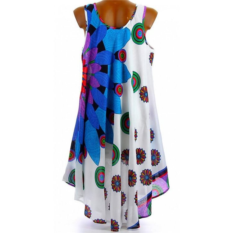 Sleeveless Irregular Dress-Mayoulove