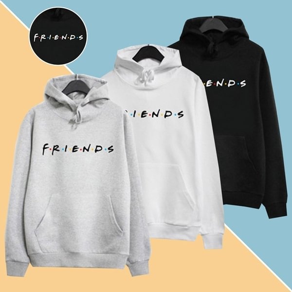 Women Friend Hoodies Women's Fashion Winter Autumn Printed Letter Friends Hooded Casual Long Sleeve Sweatshirts Loose Pullover With Pocket