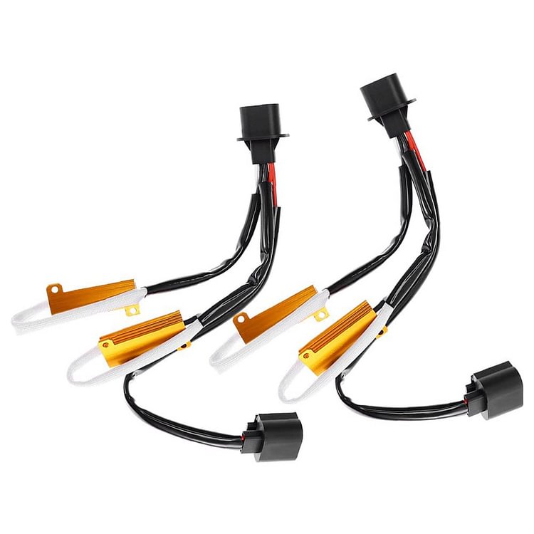 2pcs 50W H13 9008 LED Resistor Kit HID Relay Harness Adapter Error Decoder