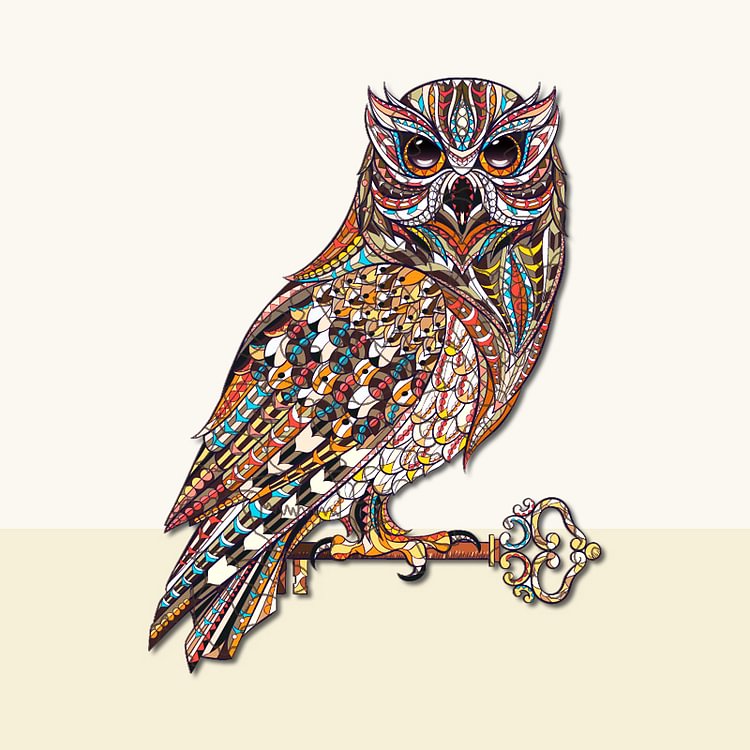 Key Owl Wooden Jigsaw Puzzle