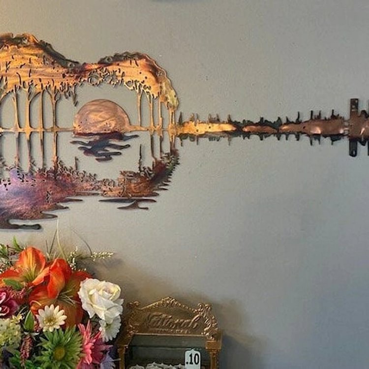 Natural Music Decor | Guitar Forest Lake Wall Decoration - tree - Codlins