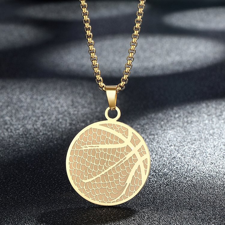 Basketball Pendant Necklace Sports Jewelry