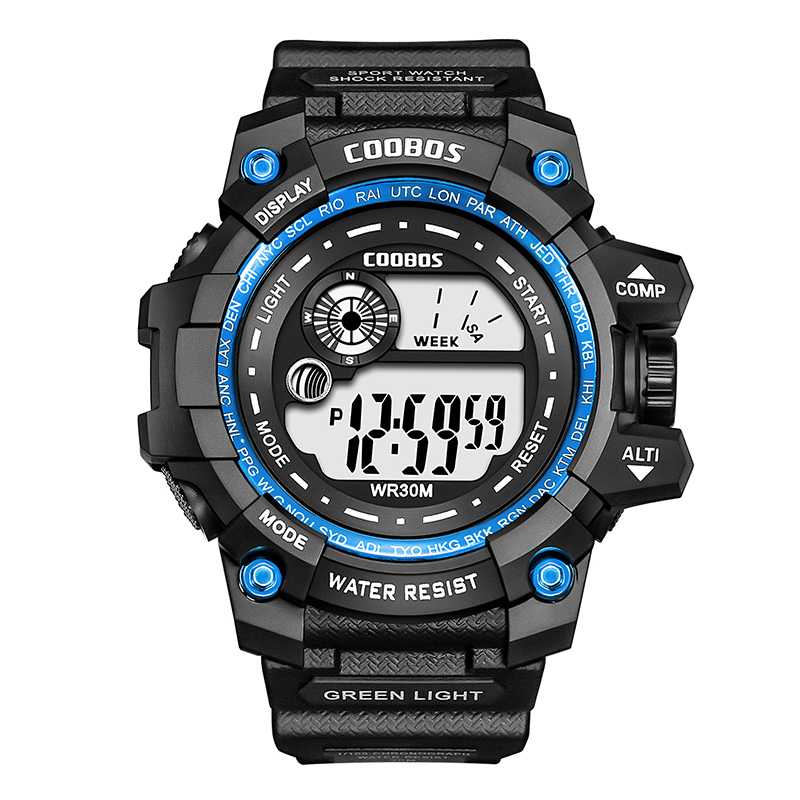 LED Luminous Digital Waterproof Sport Watches For Men-VESSFUL