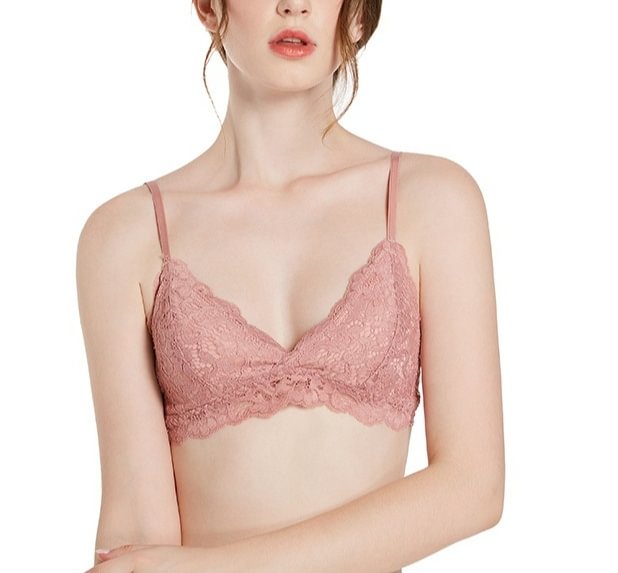 Women's Bar Underwear Lace No Steel Ring Comfortable Breathable Bra Small Chest - vzzhome
