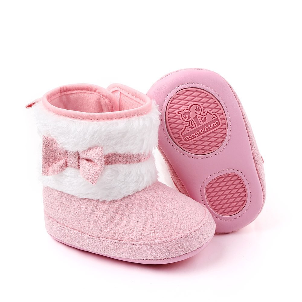 With Bowknot Pink Snow Boots for 20"-22"  Reborn Baby Doll