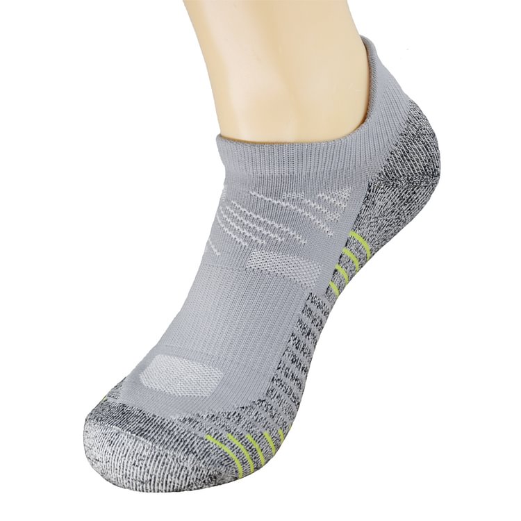 BrosWear Color Block Breathable Mesh Elastic Tab Cuff Socks