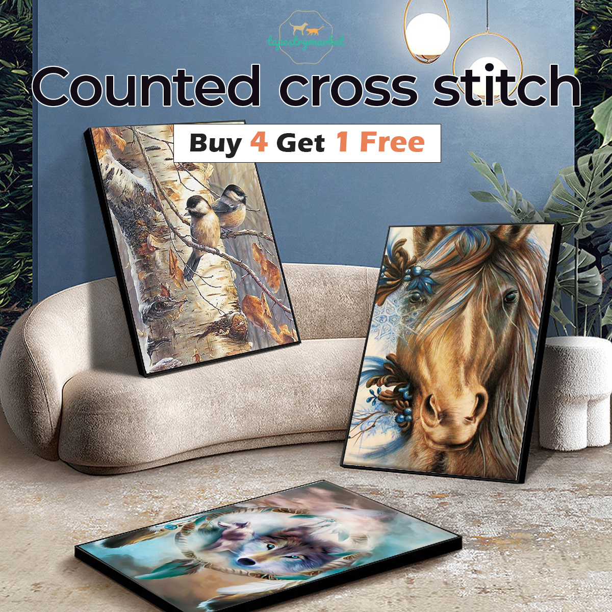 Tapestrymarket | 10,000+ Cross Stich Embroidery DIY Kits on sale low to ...