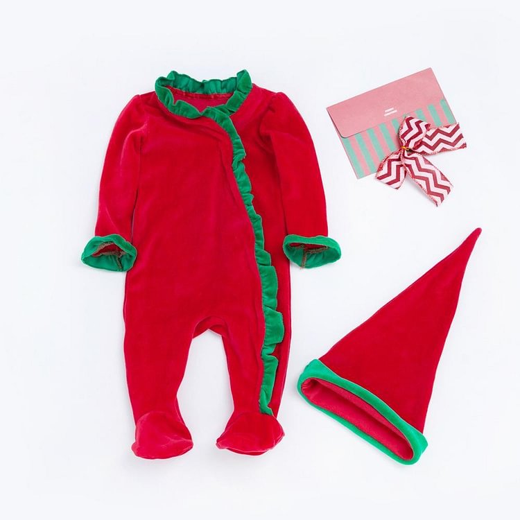  Christmas Santa Claus Romper Clothes Jumpsuit Accessories for 20''-22'' Reborn Baby - Reborndollsshop.com-Reborndollsshop®
