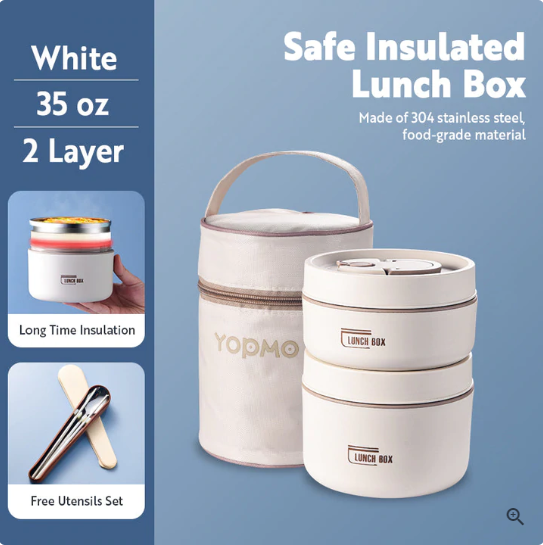 PORTABLE INSULATED LUNCH CONTAINER SET - tree - Codlins