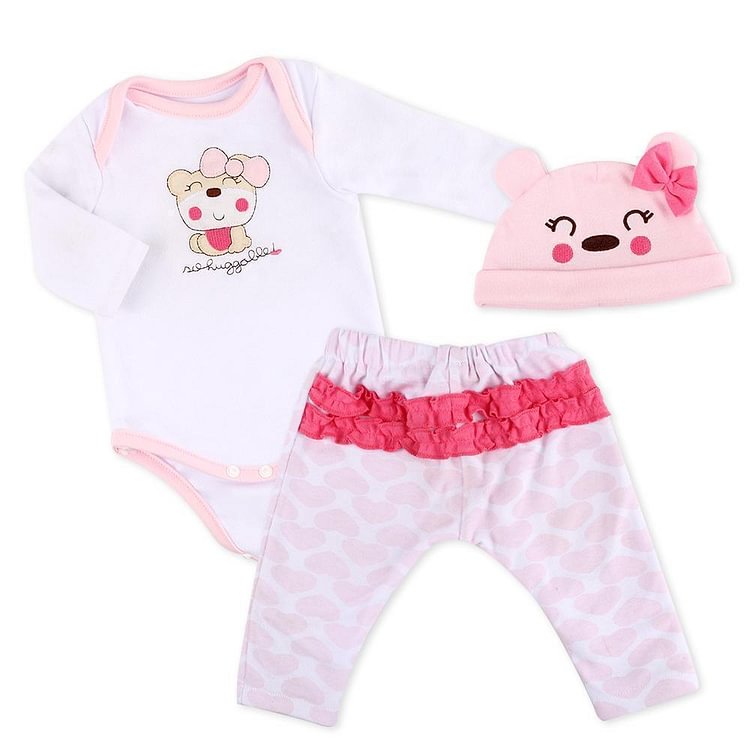  Reborn Dolls Baby Clothes Pink Outfits for 20"- 22" Reborn Doll Girl Baby Clothing Accessories sets - Reborndollsshop.com-Reborndollsshop®