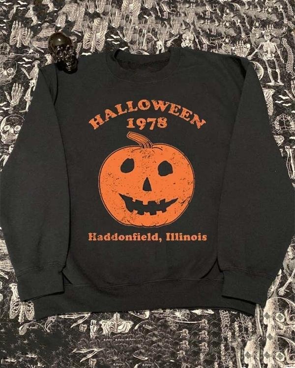 Halloween Printed Casual Sweatshirt-Mayoulove