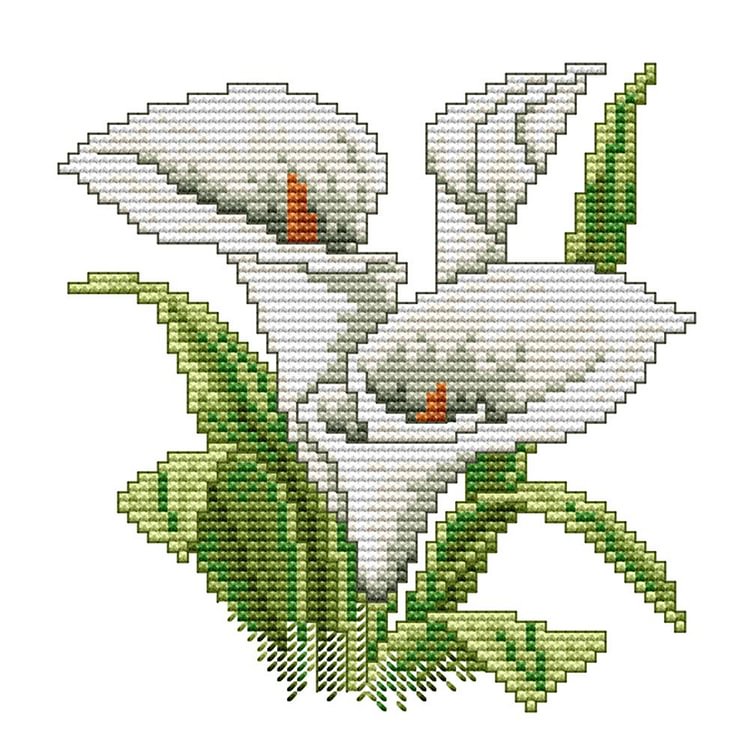 Flower Of Happiness - 14CT Stamped Cross Stitch - 17*17cm