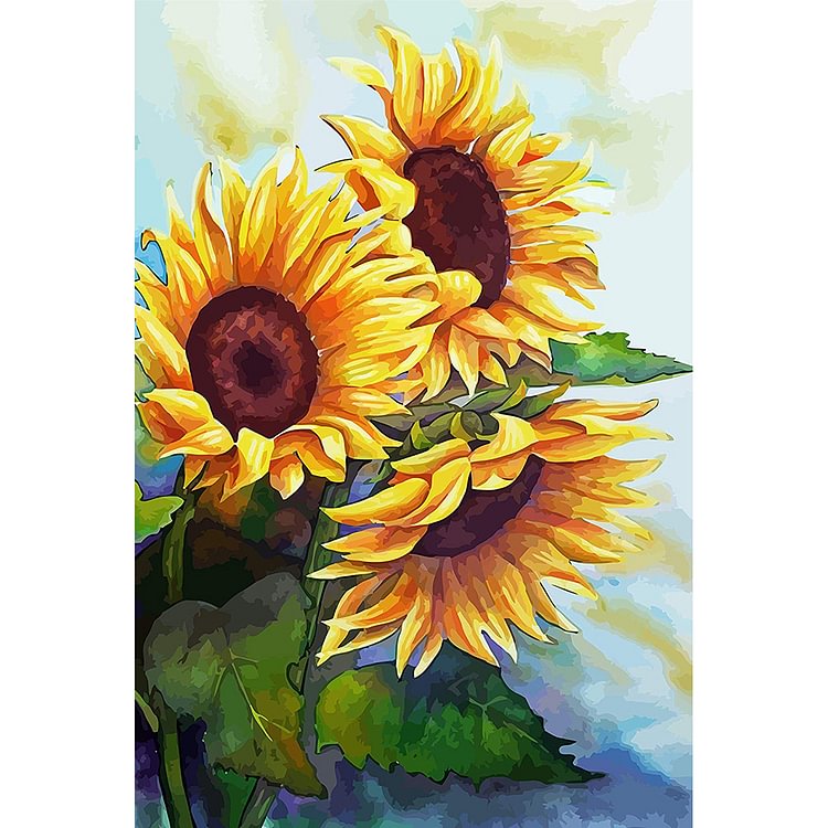 (Counted/Stamped)Sunflower - 3 Strands Cross Stitch 36*46CM