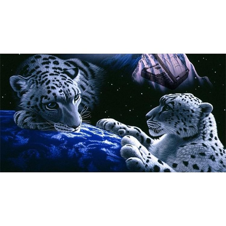 Tiger - Full Round Drill Diamond Painting - 40x30cm(Canvas)