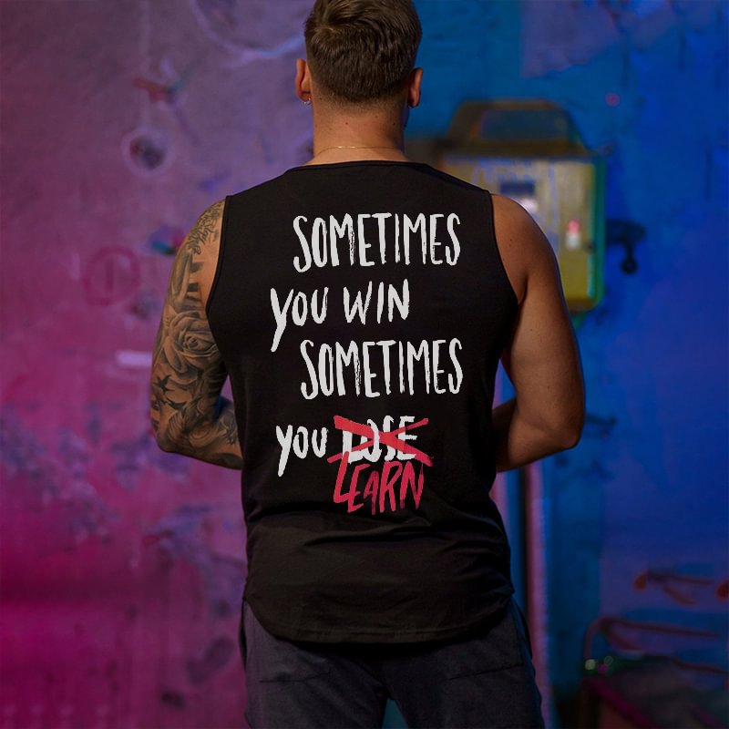Sometimes You Win Sometimes You Learn Printed Men's Vest -  UPRANDY