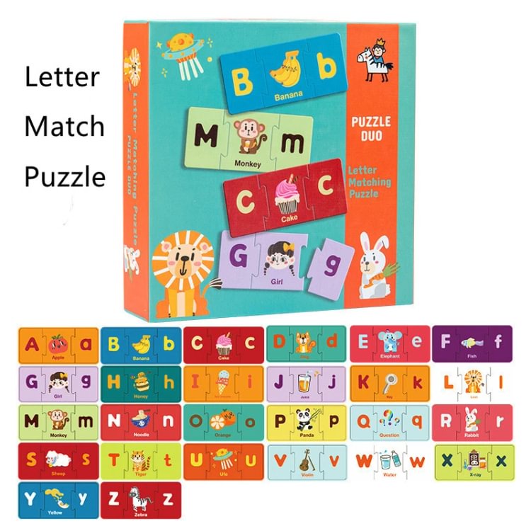 Upper & Lower Case Letters Alphabet Puzzles Toys For Kids-Mayoulove